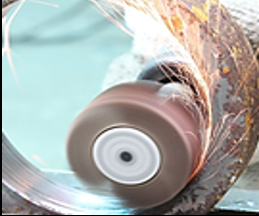 mounted flap wheel application